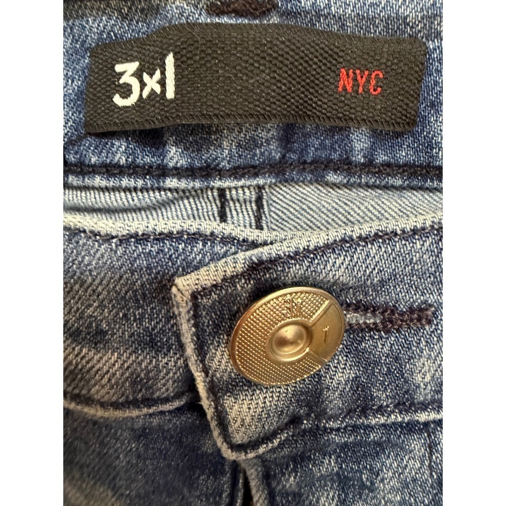 3X1 NYC Jeans Skinny Denim Washed Rocker Style Women's 28 Stone Wash - Picture 5 of 7